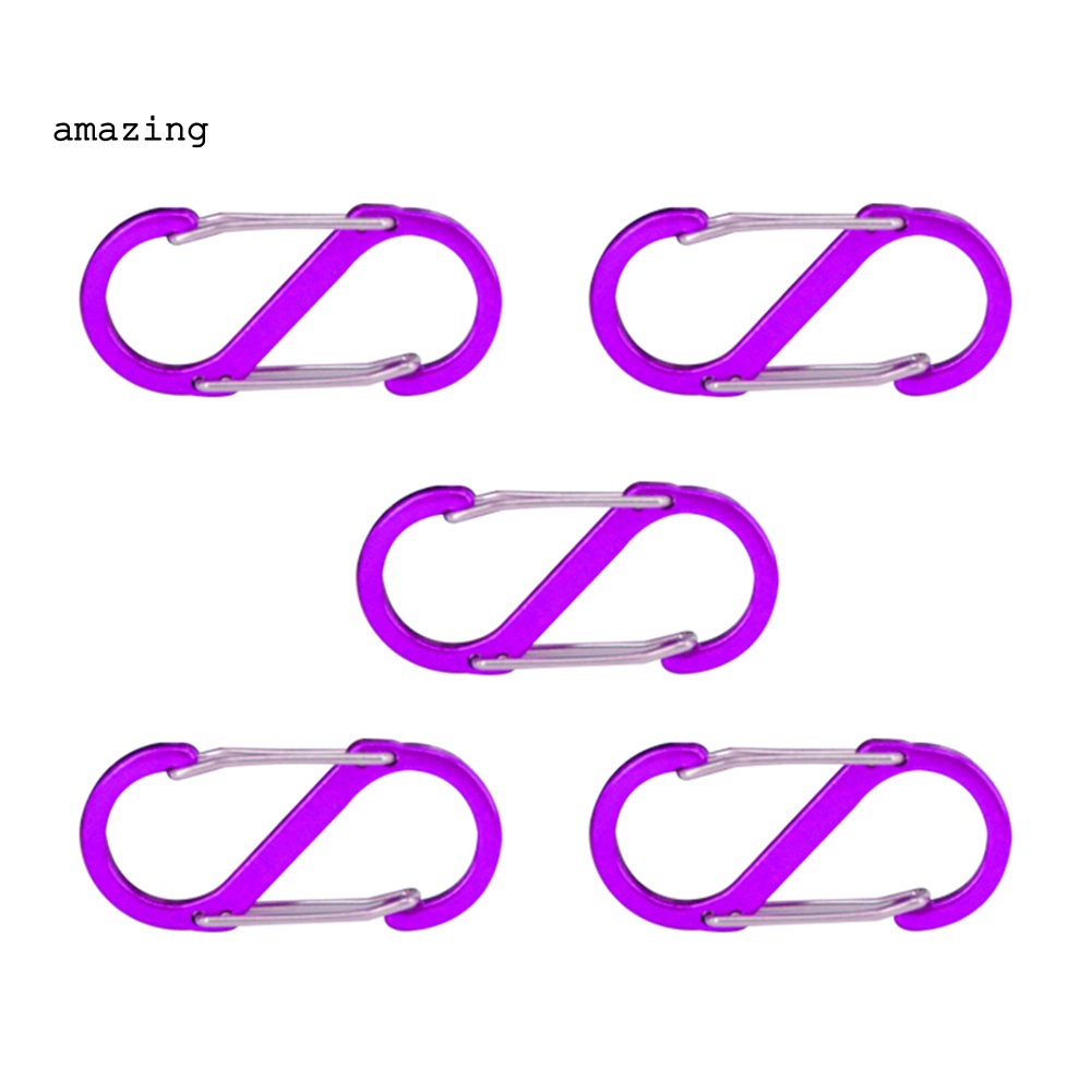 Set 5 Móc Khóa Chữ S Đa Năng Dùng Cho Các Hoạt Động Ngoài Trời