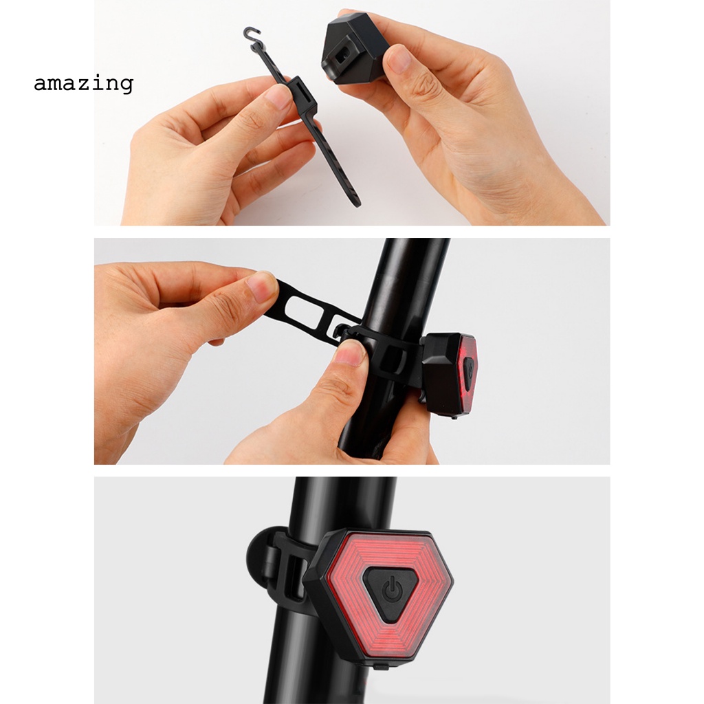 Đèn Cảnh Báo Thông Minh Chống Rơi Vỡ Có 6 Chế Độ Chiếu Sáng Dành Cho Xe Đạp Địa Hình