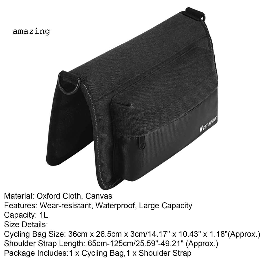 1 Bộ Túi Đựng Đồ Dùng Bằng Vải Oxford Di Động Tiện Dụng Cho Xe Đạp