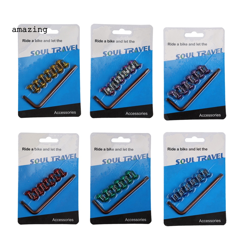 Bộ 12 Ốc Vít Đĩa Xe Đạp Màu Sắc Tươi Sáng Chống Trượt Độ Bền Cao