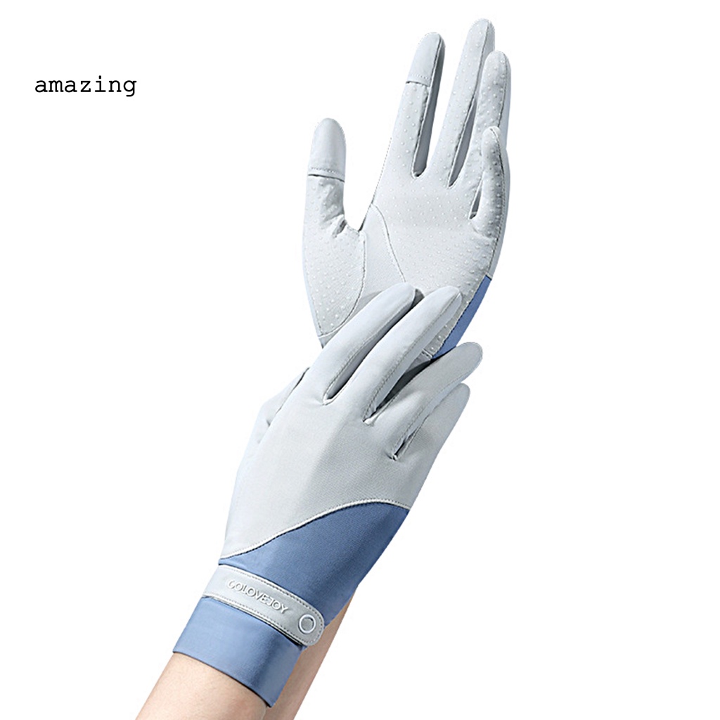 1 Đôi Găng Tay Chạy Xe Đạp Chống Nắng Màu Trơn Dành Cho Nữ