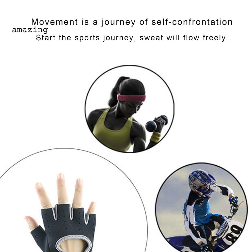 1 Đôi Găng Tay Thể Thao Nửa Ngón Chống Trượt Cho Nam Nữ