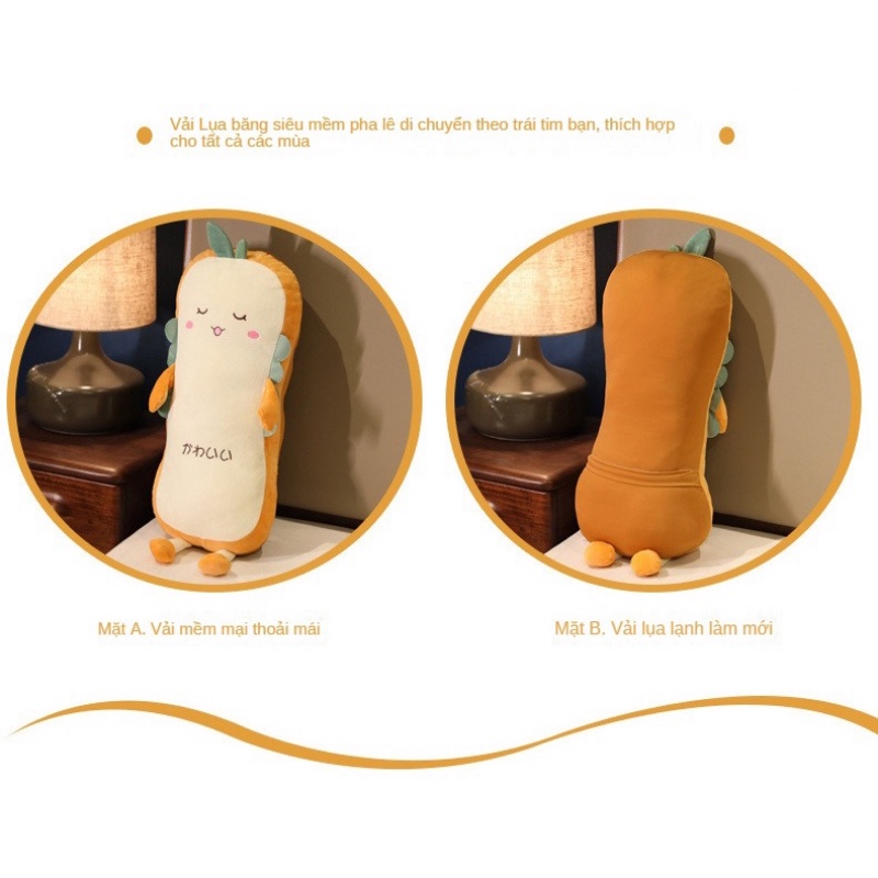 Gối Ngủ Hình Bánh Mì Nướng Hoạt Hình Dễ Thương Có Lõi Pinch Độc Lập Tháo Rời Được Làm Quà Tặng Sinh Nhật Cho Trẻ Em