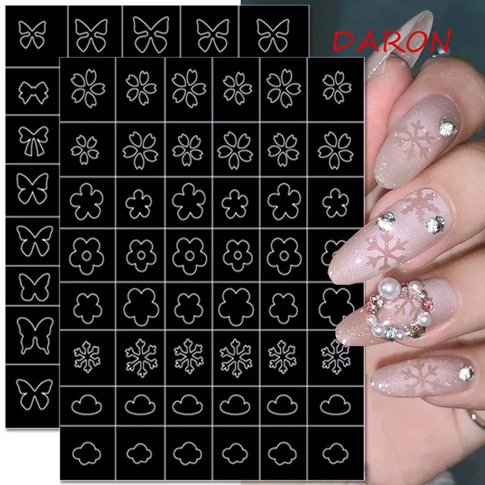 Miếng Dán Trang Trí Móng Tay Hình Gấu Và Hoa Thời Trang Cho Nữ