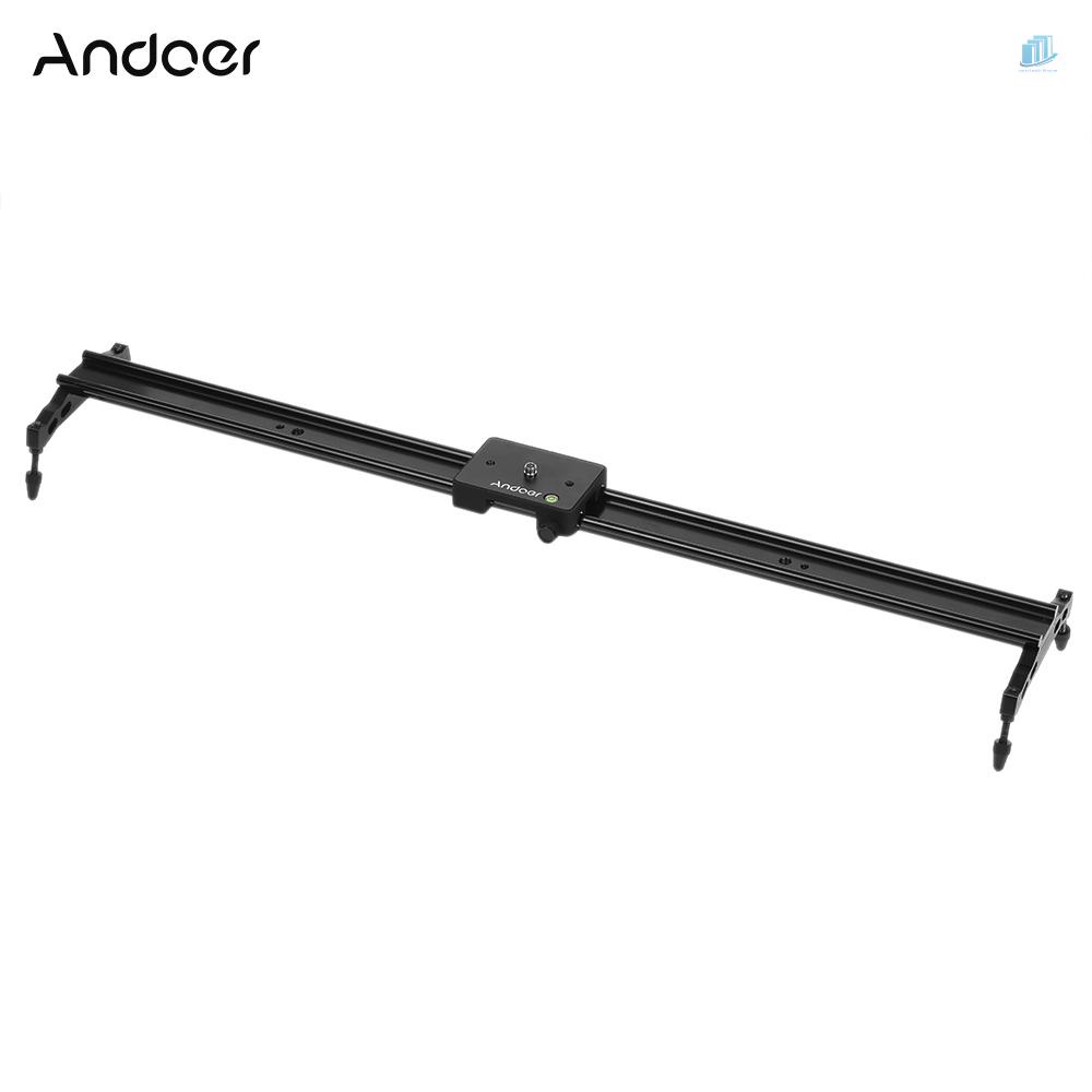 Thanh Trượt Theo Dõi Video Bằng Hợp Kim Nhôm Ổn Định Cho Máy Ảnh / Máy Quay Phim Andoer 80cm / Máy Quay Tối Đa 5Kg Màu Đen