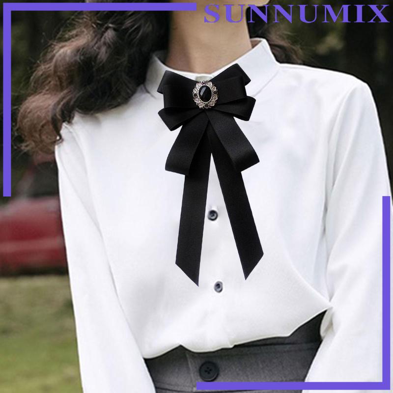 [Sunnimix] Vòng Cổ Ruy Băng Thắt Nơ Đính Hạt Trang Trí Hóa Trang DIY Thanh Lịch Cho Nữ