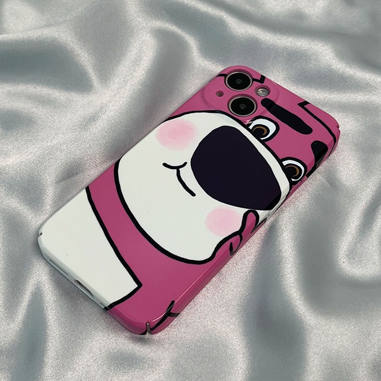 Ốp Điện Thoại Cứng In Hình Gấu / Dâu Tây Cho Iphone12 1378 / 11 xr14p xs