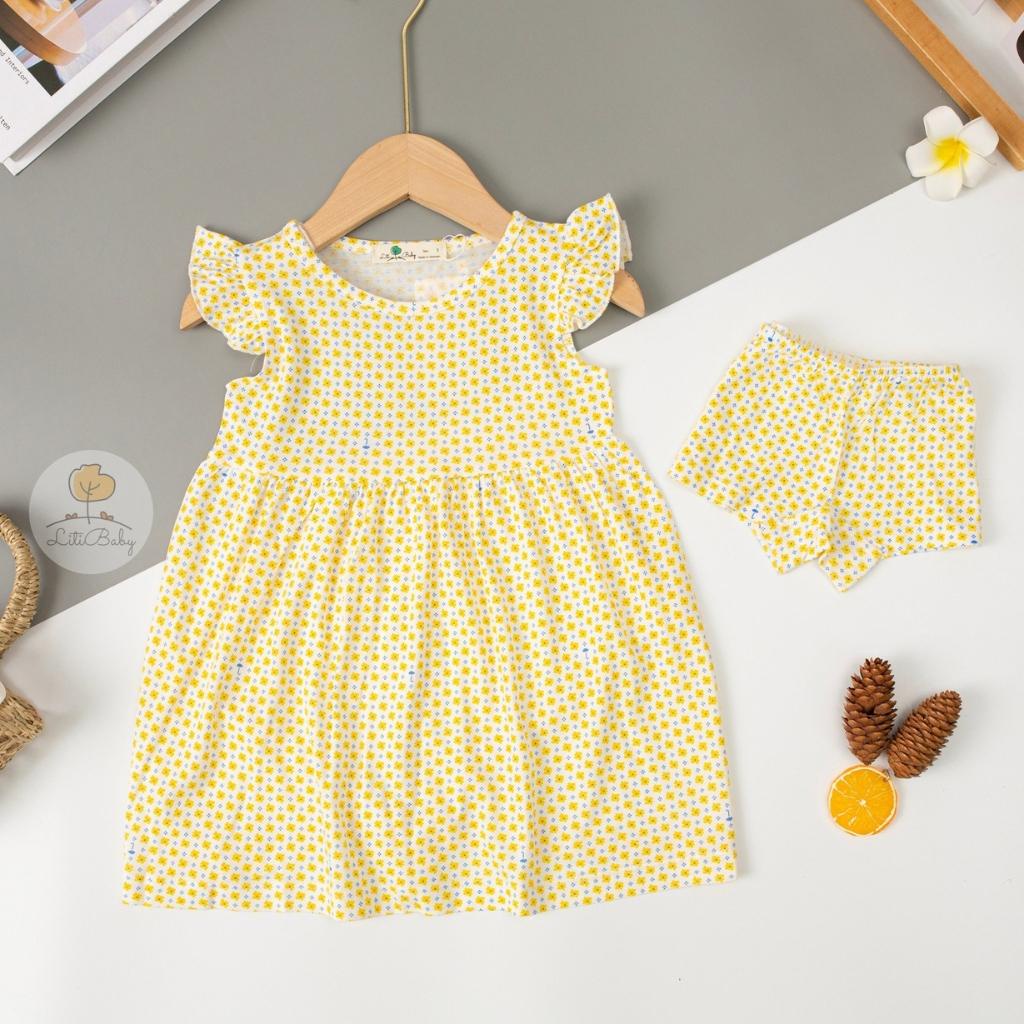 Váy bé gái chất cotton, đầm bé gái size 1-5 tuổi, đầm trẻ em SUNKIDS1 có nhiều màu