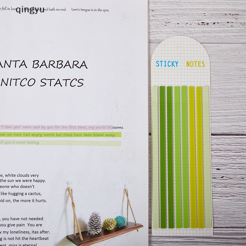 Set 160 Miếng Dán Ghi Chú Màu Macaron Trong Suốt Siêu Mỏng Tiện Dụng