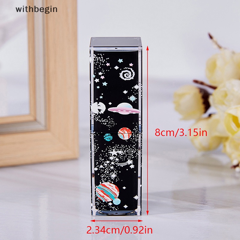 1 Ống Rỗng Đựng Son Dưỡng Môi Diy Họa Tiết Ngôi Sao 3D