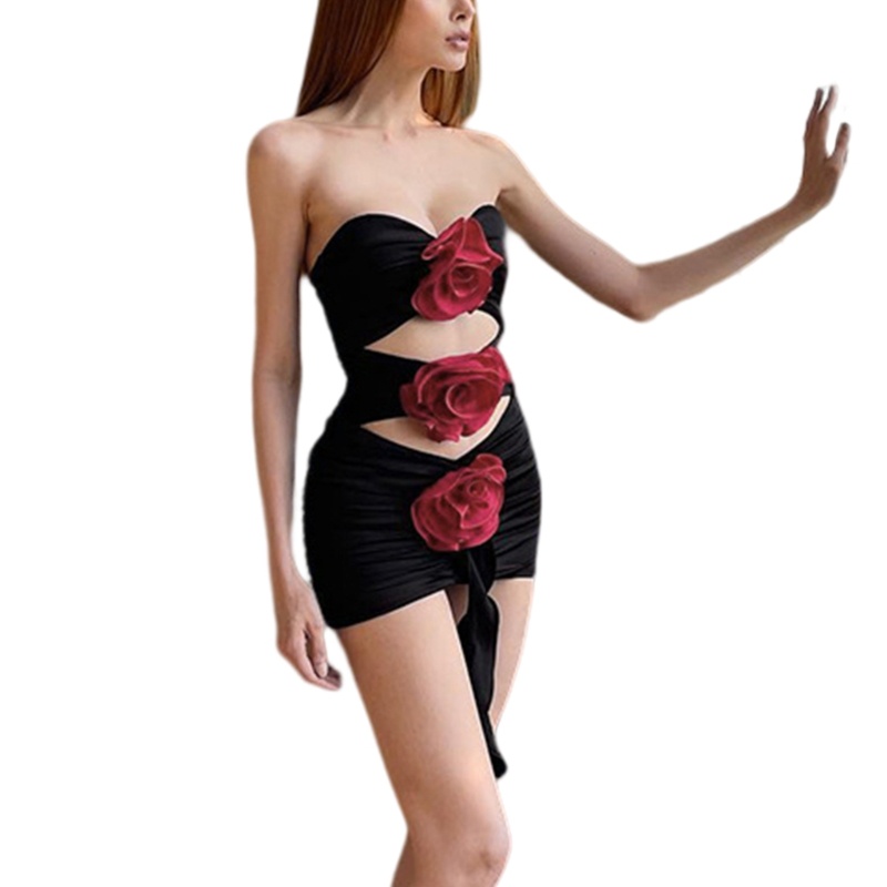 Đầm Ôm Dáng Hở Lưng In Họa Tiết Hoa 3D Quyến Rũ Dành Cho Nữ