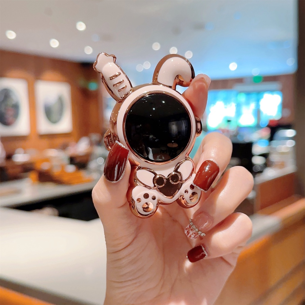 Ốp Điện Thoại Họa Tiết Chú Thỏ Có Túi Khí Và Giá Đỡ Nhẫn Cho iphone