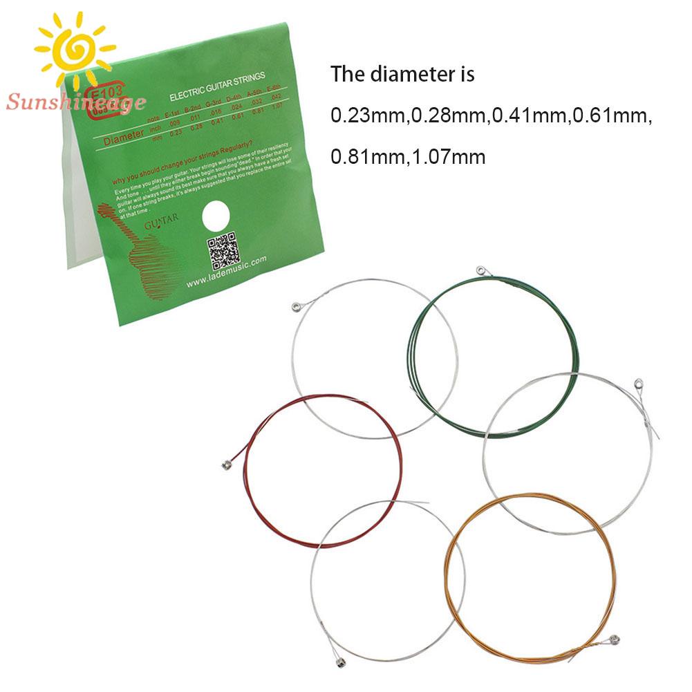 Irin Set 6 Dây Đàn Ghi Ta Điện E103 Bằng Kim Loại Mới