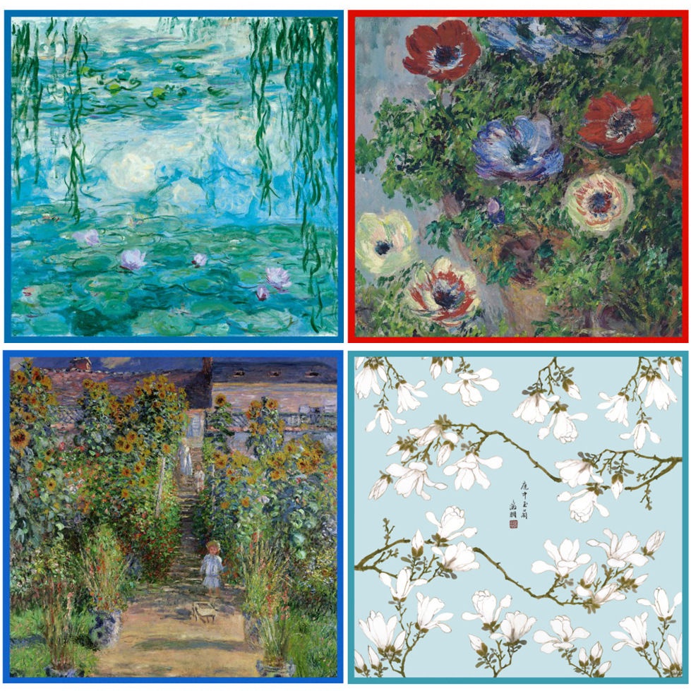 Khăn Choàng Cổ Bandana In Tranh Sơn Dầu Van Gogh Hoa Hướng Dương Cho Nữ