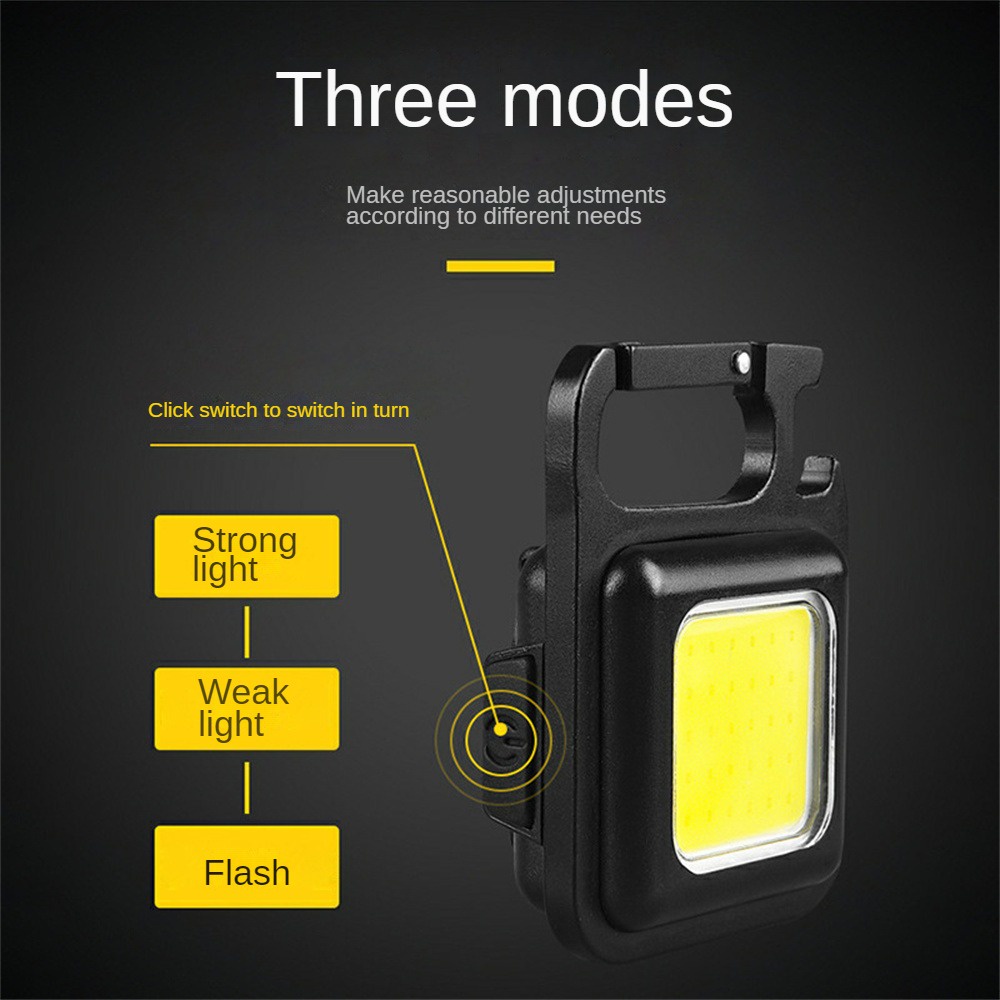 Đèn Pin Hợp Kim Nhôm Đèn Móc Khóa Mini Đèn Pin Sạc Usb Đèn Làm Việc Led Đèn Cob Nổi Bật Đèn Chiếu Sáng Ngoài Trời