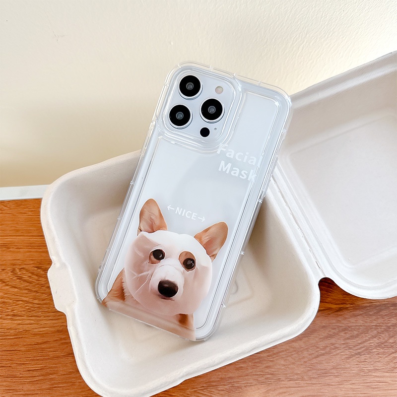 Ốp Điện Thoại Túi Khí Chống Sốc In Hình Cún Hoạt Hình Cho iphone14promax / 13 / 12 / 11 / XR / XS / X / XSMAX / 6 / 6SPLUS / 7 / 8PLUS