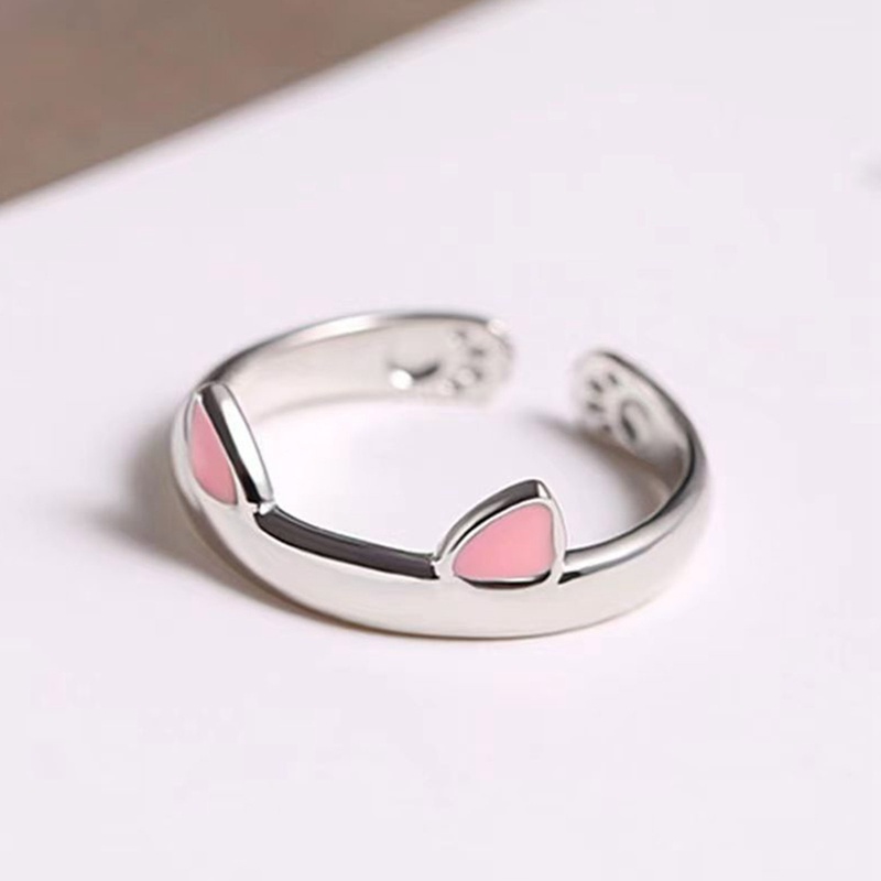 Nhẫn Hình Tai Mèo Dễ Thương Có Thể Điều Chỉnh Kích Cỡ