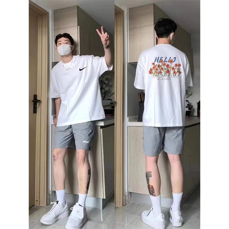 Áo Thun Tay Ngắn n88- Thời Trang Nam Nữ In Hoa Cổ Điển