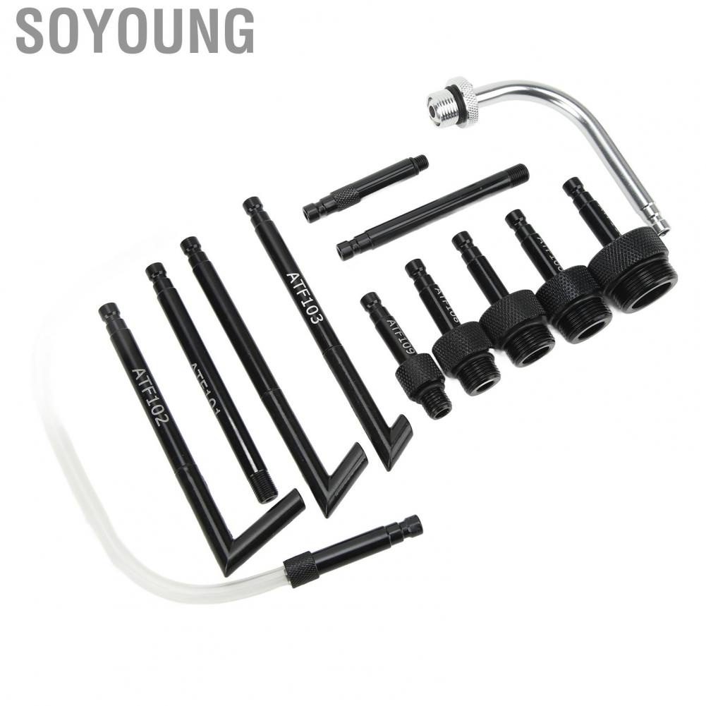Soyoung ATF Gearbox Filling Adapter  13 Pcs Transmission Oil Refill Connector Tool Heavy Duty Carbon Steel for Auto