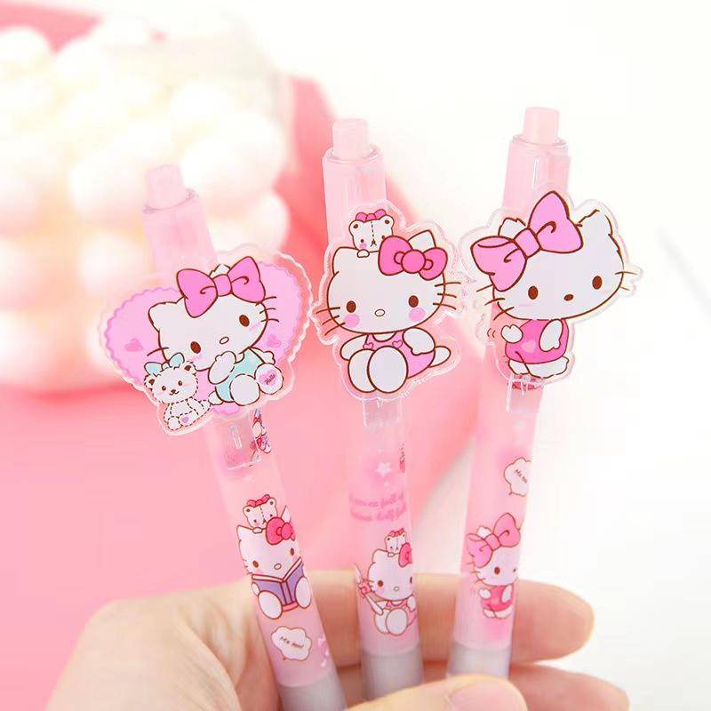 SANRIO Set 6 Bút Mực Gel Ngòi 0.5mm Hoạt Hình Dễ Thương