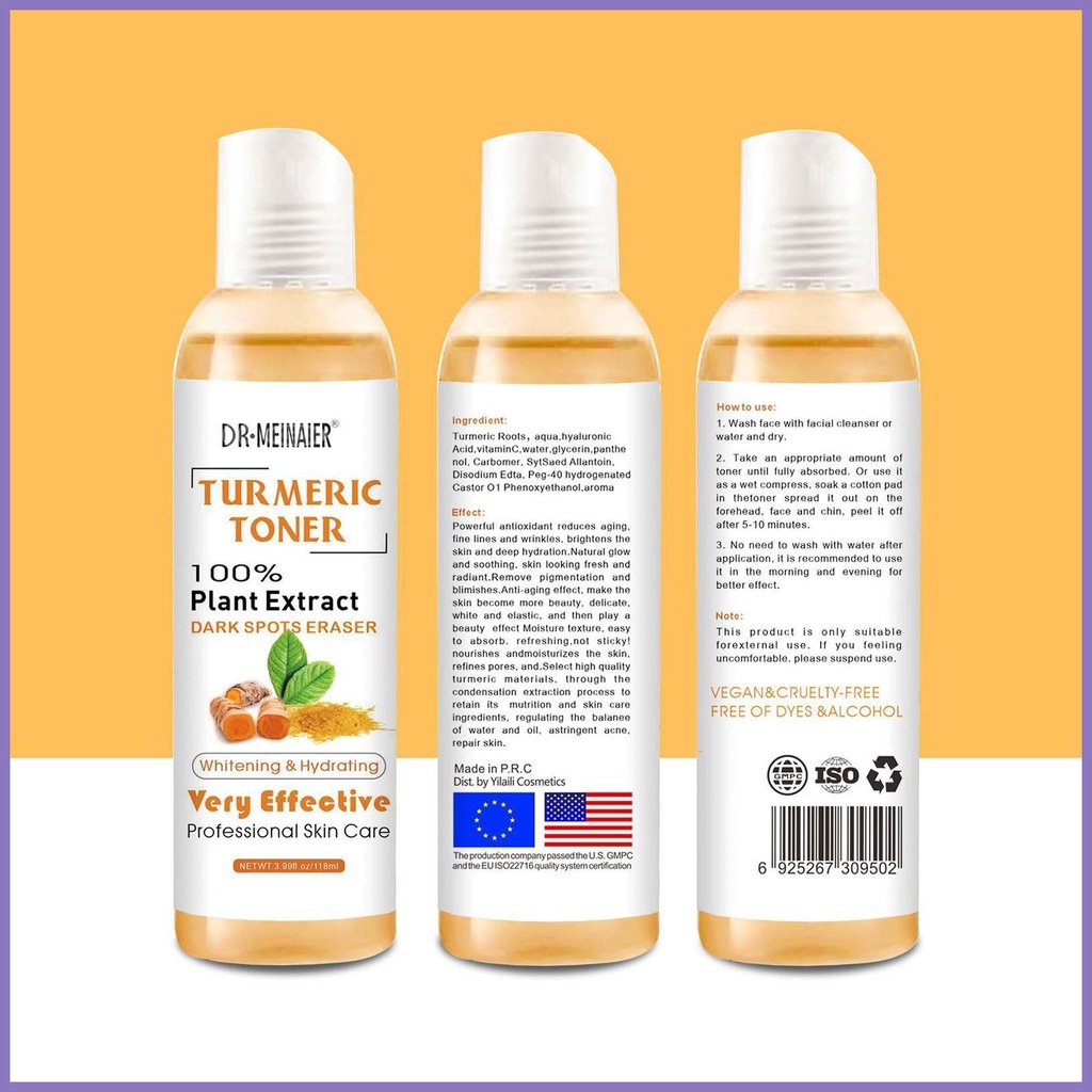 Toner Tinh Chất Gừng 118ML Dưỡng Ẩm Hydrat Hóa Cho Da Mặt / Tay / Toàn Thân 118ML nota2vn