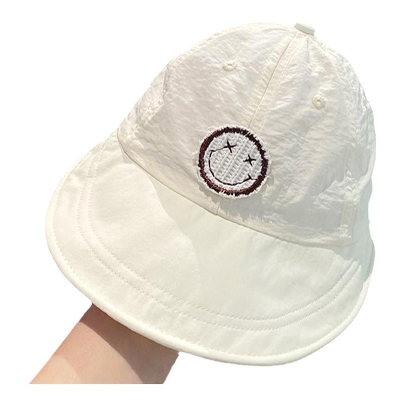 Mũ Lưỡi Trai Chống Nắng Thiết Kế Mỏng Họa Tiết Mặt Cười Xinh Xắn Thời Trang Mùa Hè Cho Bé