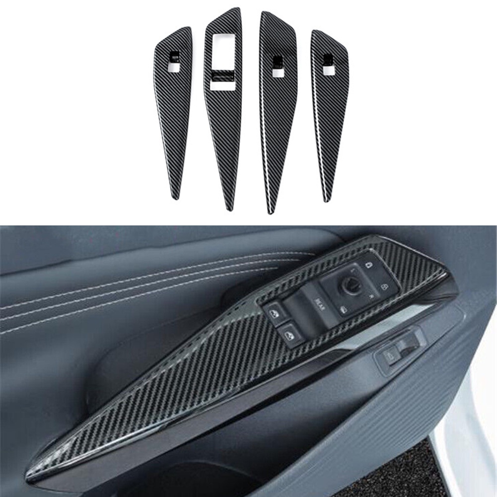 Viền Sợi Carbon Bảo Vệ Bảng Điều Khiển Nâng Xe Hơi ID4 2021 23