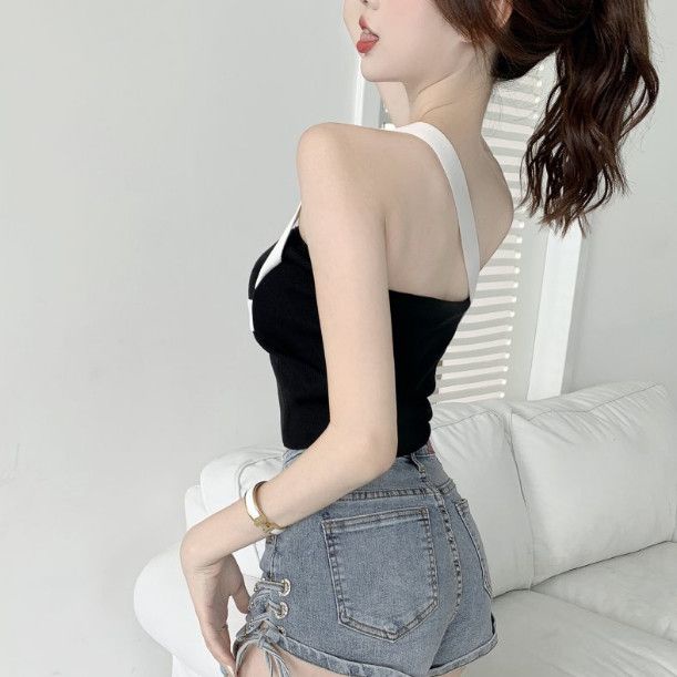 [F &amp; X] Áo Ống Ngắn Không Tay Dáng Ôm Thời Trang Mùa Hè Quyến Rũ Cho Nữ