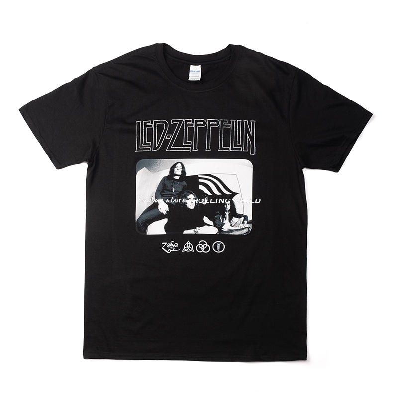 Áo Thun Ngắn Tay In Hình Ban Nhạc Led Zeppelin Phong Cách Vintage Rock Mùa Hè Mới