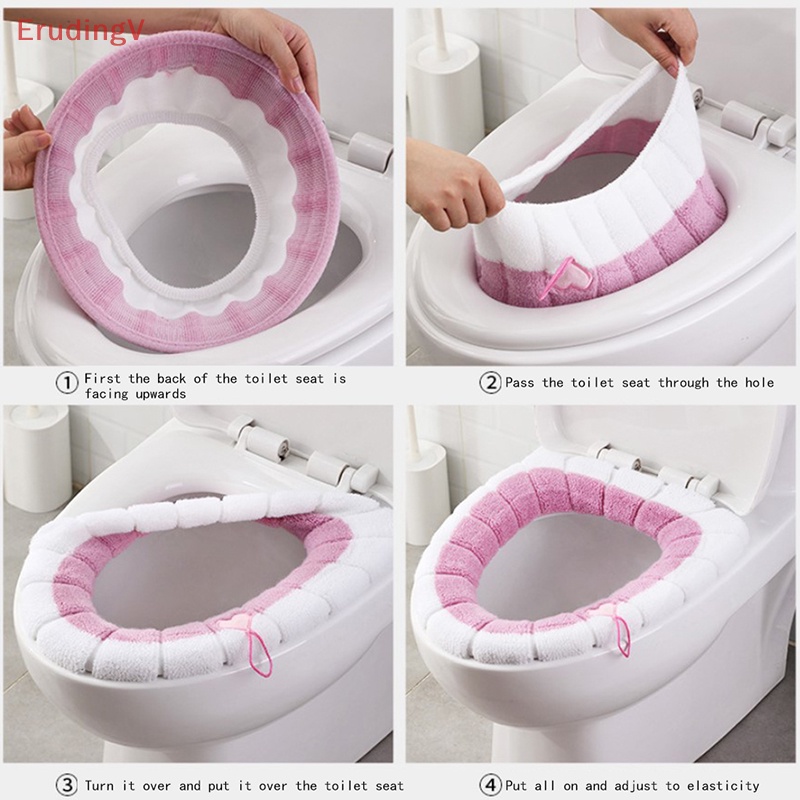 [ErudingV] Đệm Lót Bệ Ngồi Toilet Giữ Ấm Mùa Đông Có Thể Giặt Được [Mới]