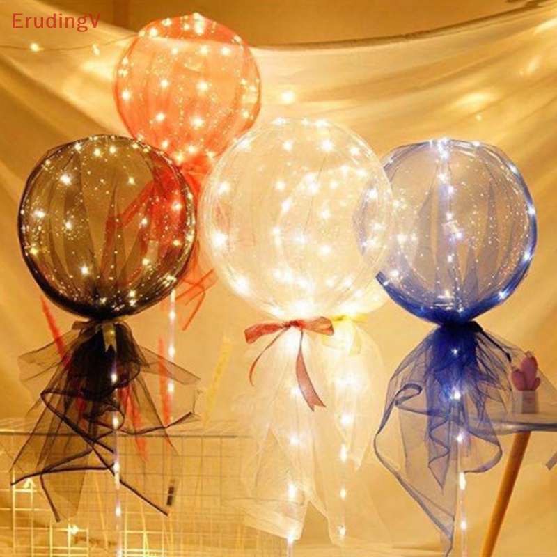 [ErudingV] Bó Hoa Hồng Bóng Đèn LED Dạ Quang Bobo Trong Suốt Làm Quà Tặng Ngày Lễ