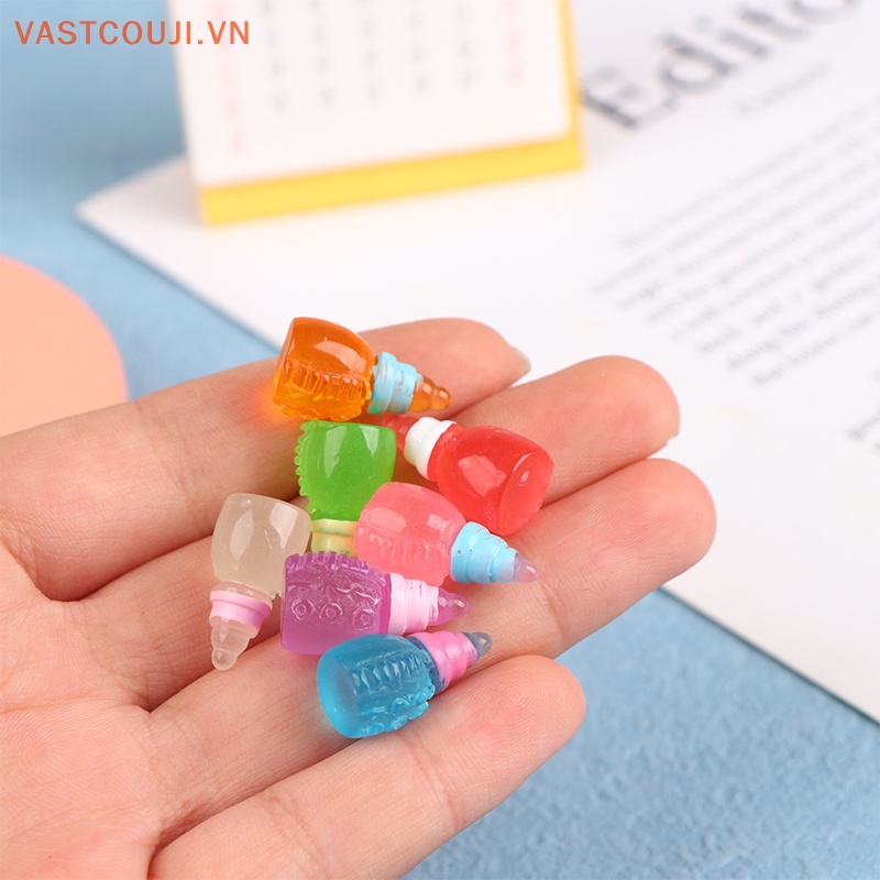 Bộ 5 Bình Sữa Mini Bằng Nhựa Phát Quang Độc Đáo Dùng Trang Trí DIY