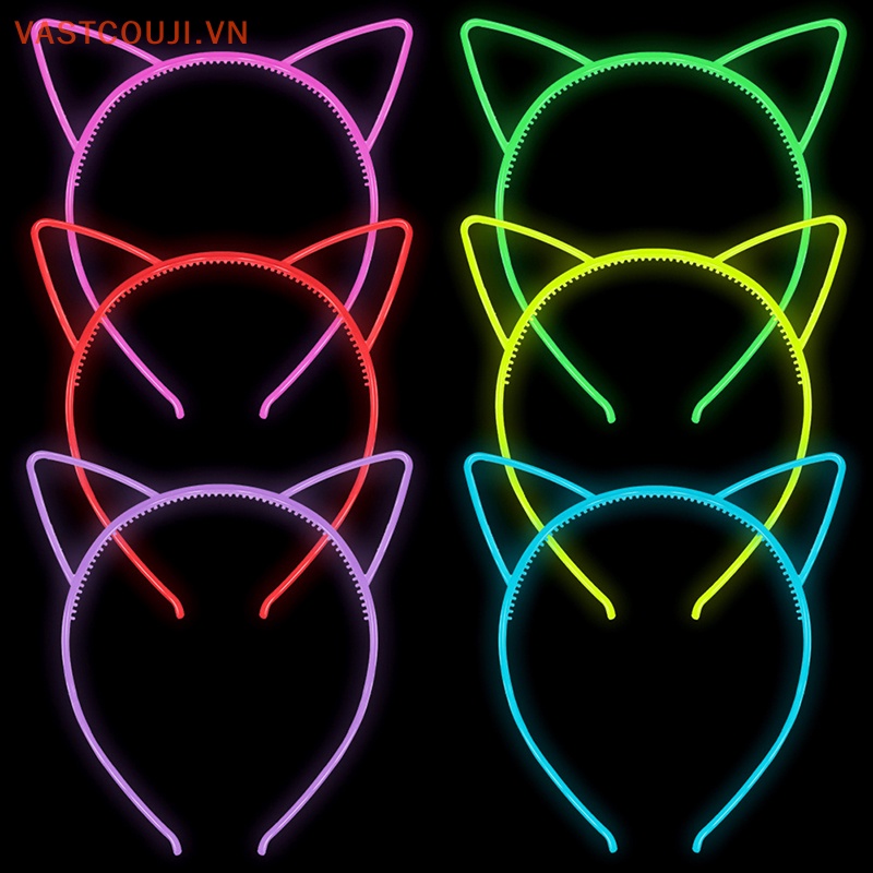 Băng Đô Tai Mèo Phát Sáng Trong Bóng Tối Xinh Xắn Cho Bé Gái