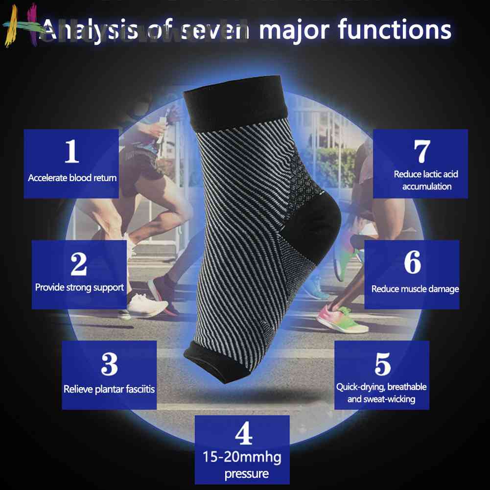 1 Đôi Tất Mắt Cá Chân Chống Mệt Mỏi Có Thể Tái Sử Dụng Dùng Khi Chơi Bóng Rổ / Chạy Bộ