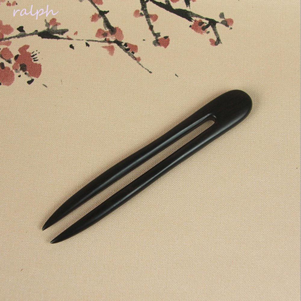 Trâm Cài Tóc Bằng Gỗ Mun Chạm Khắc Thủ Công Phong Cách Cổ Điển