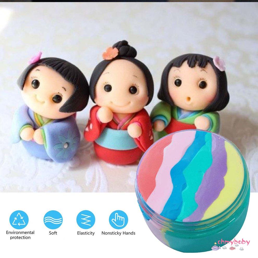 [Trong kho] 60Ml Kích Thước Di Động Nhiều Màu Sắc Cầu Vồng Lông Tơ Chất Nhờn Giảm Stress Trẻ Em Tự Làm Đồ Chơi Bùn Quà Tặng Cho [P/19]