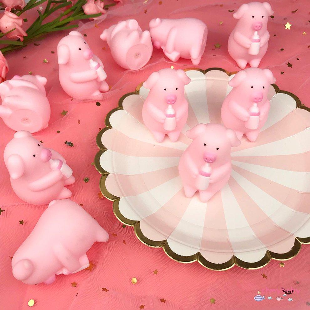 [OMY] Phim hoạt hình màu hồng dễ thương Lợn Bóp La hét Thông hơi con Chai Búp bê Dễ [P/3]