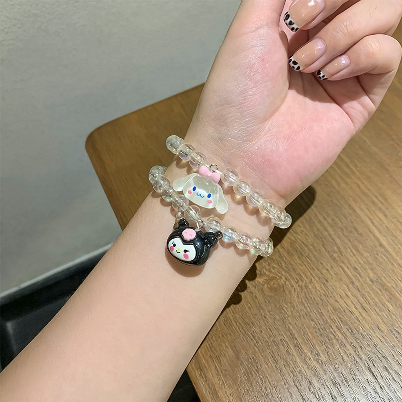 Sanrio Vòng Tay Dạng Cuộn Tròn Trong Suốt Nhiều Màu Lấp Lánh