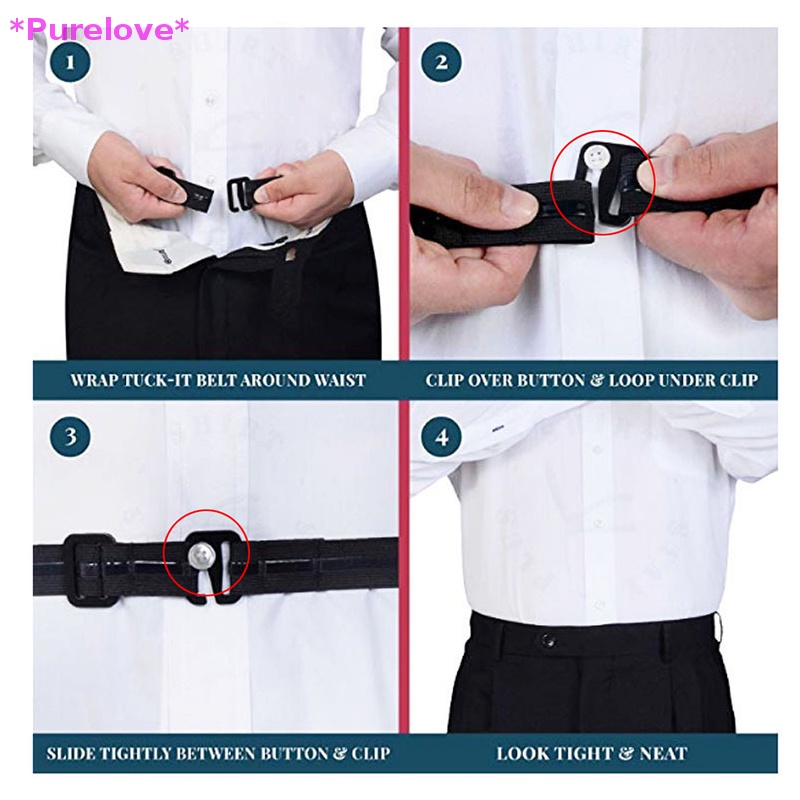 1 Dây Thắt Lưng Giữ Áo Sơ Mi Chống Nhăn / Trượt Điều Chỉnh Được Tiện Lợi Mới