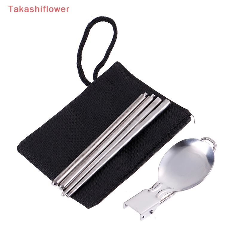 1 Bộ Muỗng Nĩa Du Lịch Gấp Gọn Tiện Lợi