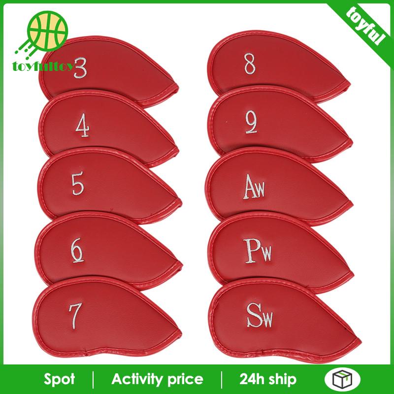 Set 10 Vỏ Bọc Đầu Gậy Đánh Golf Thêu Họa Tiết