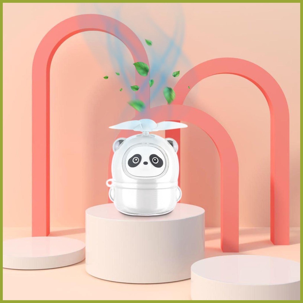 Quạt Cầm Tay Du Lịch Mini Hình Gấu Trúc Cần Thiết Cho Pin 250mAh