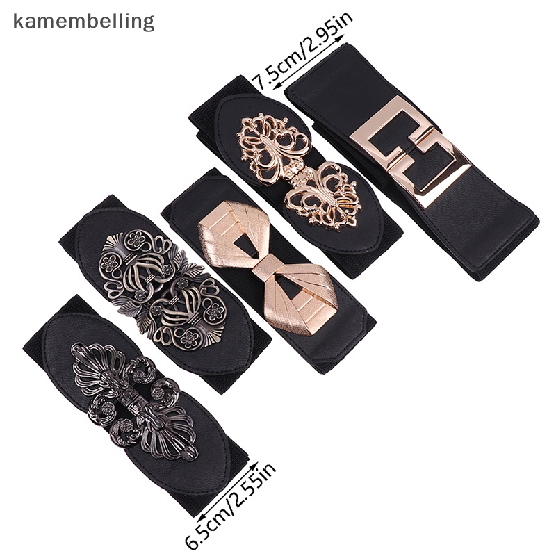 Thắt Lưng Bản Rộng Co Giãn Phong Cách Vintage Cho Nữ