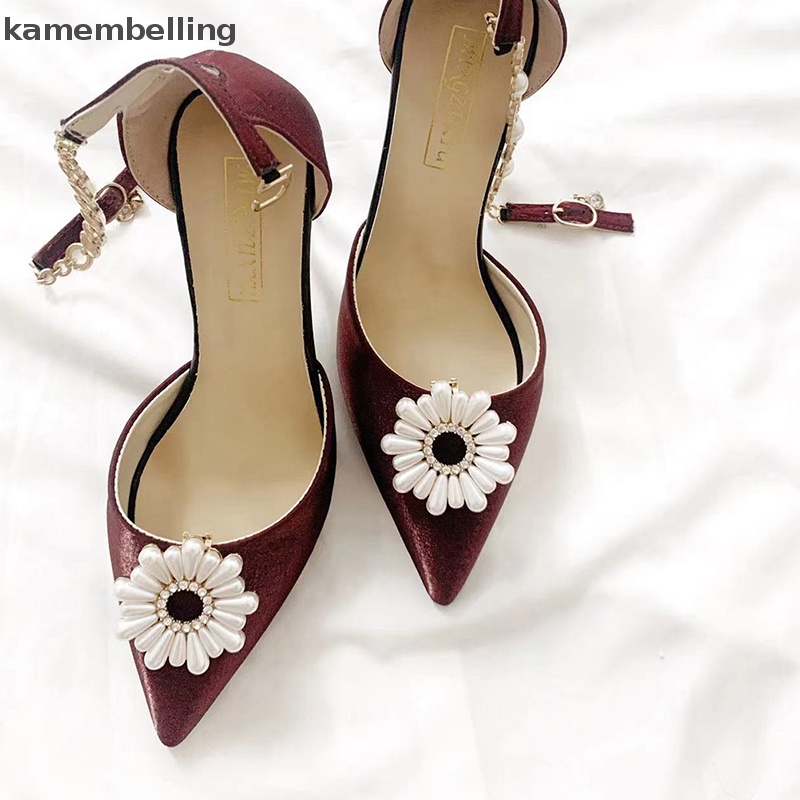 1 Kẹp Đính Ngọc Trai Trang Trí Giày Cao Gót Cho Cô Dâu