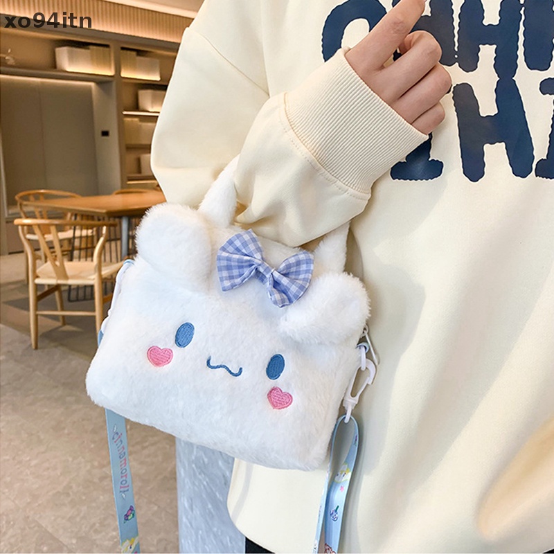 Túi Xách Tay Đeo Vai Hình Kuromi Sanrio Nhồi Bông Đáng Yêu Cho Bé Gái