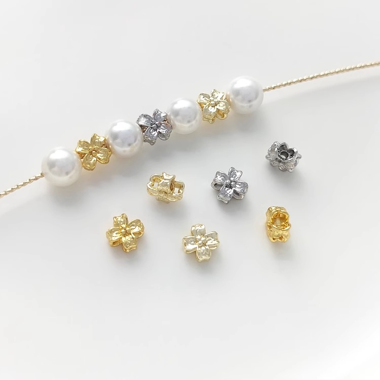 Chuỗi Hạt Đeo Tay Cỏ Bốn Lá Vàng 14K Nhiều Màu Sắc