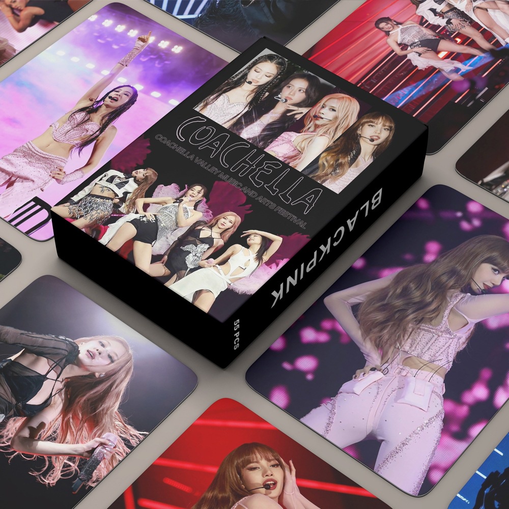 Hộp 55 Tấm Ảnh Lomo Card Blackpink Coachella Black Pink JENNIE JISOO ROSE LISA Kpop