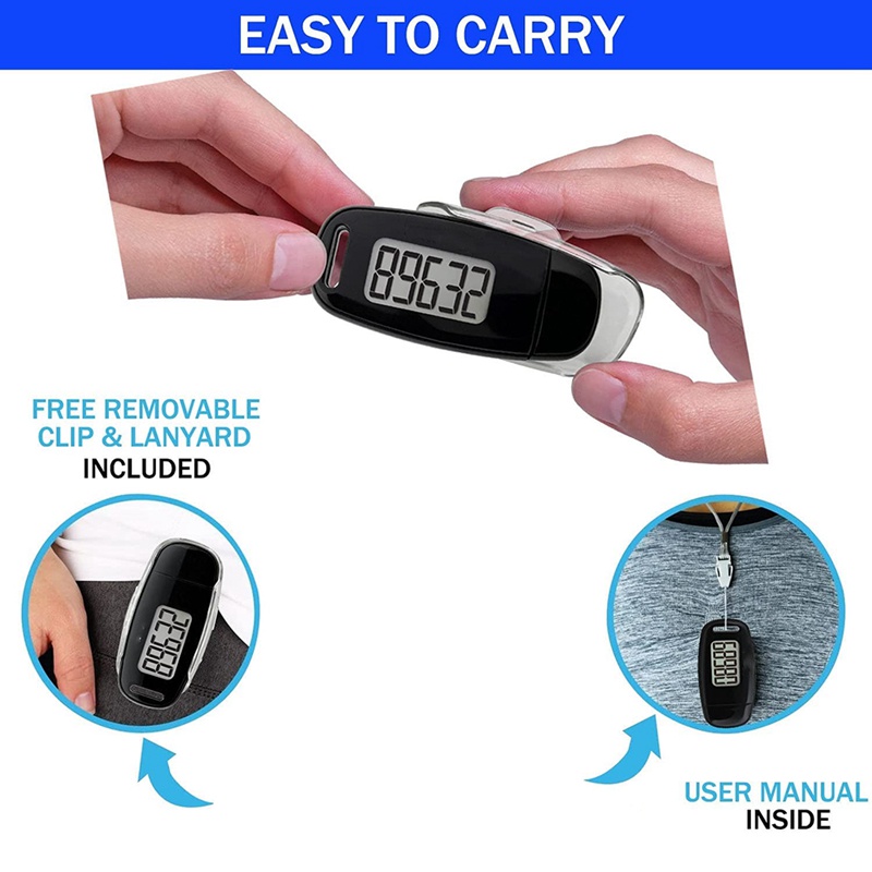 Máy Đếm Bước Chân 3D Có Thể Sạc Pin Và Đếm Bước Đơn Giản