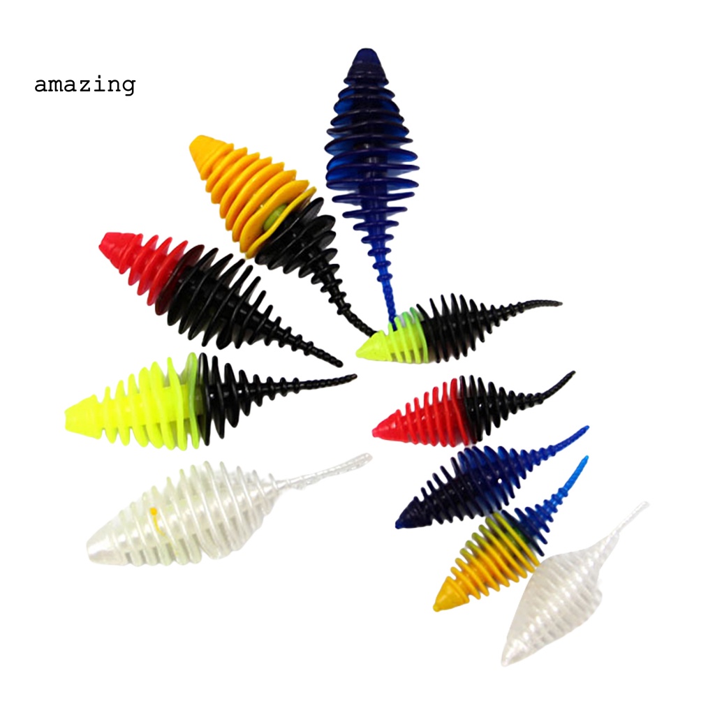 Lọ Mồi Câu Cá Giả Bằng Nhựa PVC Mềm 3.5cm / 4.5cm Hai Tông Màu Chống Rách