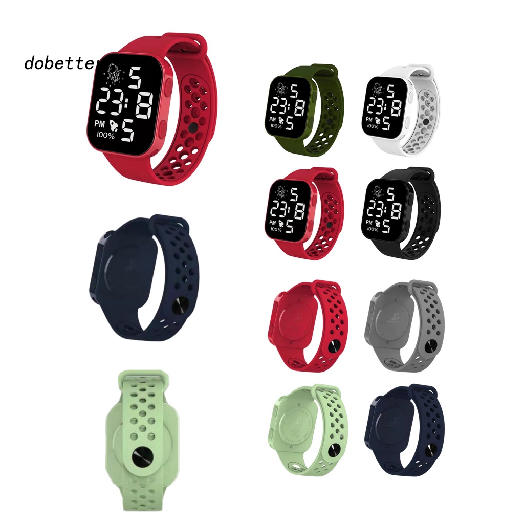 Đồng Hồ Đeo Tay Điện Tử Chống Nước P1 Màn Hình LED Vuông Điều Khiển Cảm Ứng